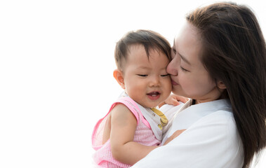 Mother and child showing love