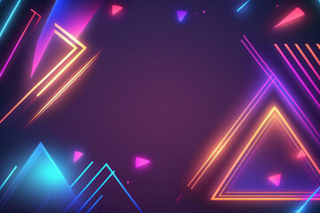 Obraz premium Neon background design, Generative AI