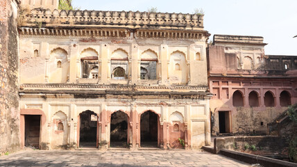 The Fore View of Fort Palace of Baldeogarh Fort, Madhya Pradesh, India.