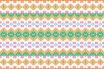 Tribal ethnic pattern wallpaper. traditional patterned carpets It is a pattern geometric shapes. Create beautiful fabric patterns. Design for print. Using in the fashion industry.