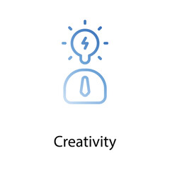 Creativity icon design stock illustration