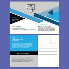 Postcard Design Template Best Business Corporate