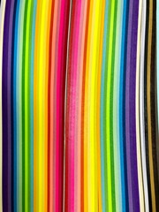 Obraz premium abstract background with lines and circles Colorful rainbow paper curve on blue background concept kid education or LGBT