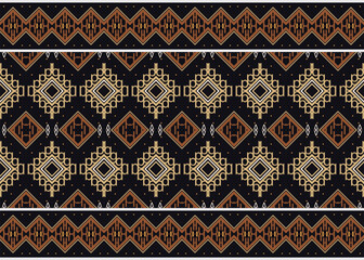 Ethnic floral seamless pattern. Geometric ethnic pattern traditional Design It is a pattern geometric shapes. Create beautiful fabric patterns. Design for print. Using in the fashion industry.