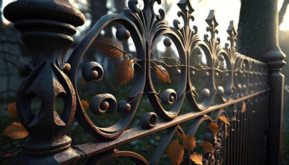 Wrought iron fence to elegantly protect your modern home