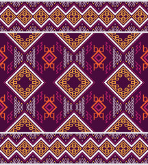 Ethnic design border. traditional pattern design It is a pattern geometric shapes. Create beautiful fabric patterns. Design for print. Using in the fashion industry.