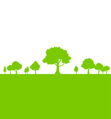 緑の木々の風景　背景素材