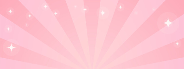 集中線　シンプル　使いやすい　横　横長　ピンク　紙吹雪　キラキラ