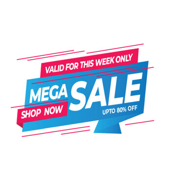 Super Sale, Mega Sale. Flash Sale, Final Sale banner stock illustration