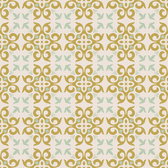 Seamless Asian pattern of the nomads of Central Asia and Kazakhstan, Kyrgyzstan. Nomadic ethnic stamp style. Asian ornaments.