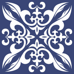 Decorative quare pattern. Oriental motif. The ornament of nomadic style. Asian decor for pillow, textile,scarf, carpet, tile, and print design. Workpiece for your design.