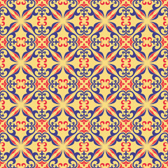 Seamless Asian pattern of the nomads of Central Asia and Kazakhstan, Kyrgyzstan. Nomadic ethnic stamp style. Asian ornaments.