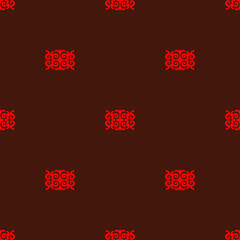 Seamless Asian pattern of the nomads of Central Asia and Kazakhstan, Kyrgyzstan. Nomadic ethnic stamp style. Asian ornaments.