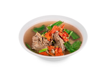 pork bone with chili and vegetables