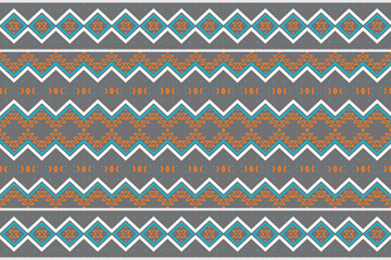 Ethnic pattern. Geometric ethnic pattern traditional Design It is a pattern created by combining geometric shapes. Create beautiful fabric patterns. Design for print. Using in the fashion industry.