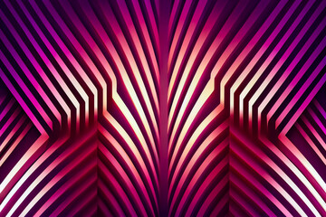 Abstract background consisting of geometric pattern. Gradient color from violet to red. Wide angle format banner