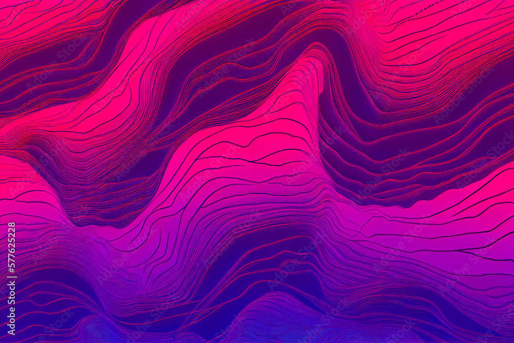 Poster abstract background consisting of geometric pattern. gradient color from violet to red. wide angle f