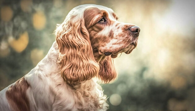 Close-up photo The pet dog - Generative AI
