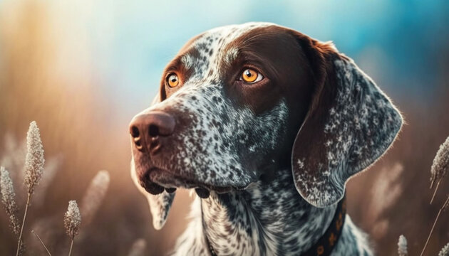 Close-up photo The pet dog - Generative AI