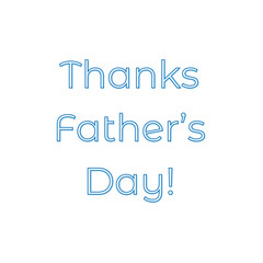 父の日のスタイリッシュな細字のタイトル文字 青色