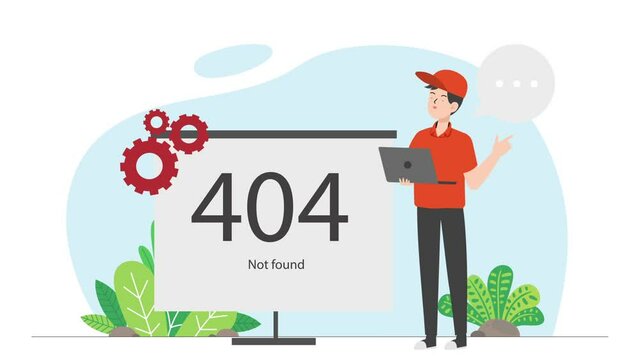 The delivery man is reporting that 404 Not Found