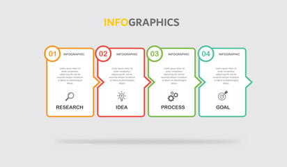 infographic design template vector illustration with icons and 4 options or steps.can be used for presentation process,layout,banner,data graph,presentation	