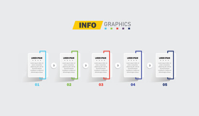 infographic design template vector illustration with icons and 5 options or steps.can be used for presentation process,layout,banner,data graph,presentation	