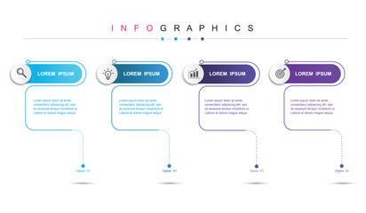infographic design template vector illustration with icons and 4 options or steps.can be used for presentation process,layout,banner,data graph,presentation	
