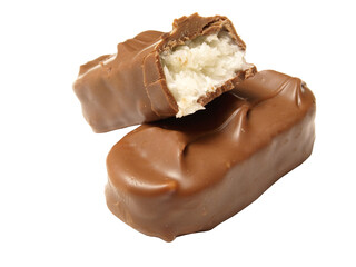 Chocolate bar on white isolated