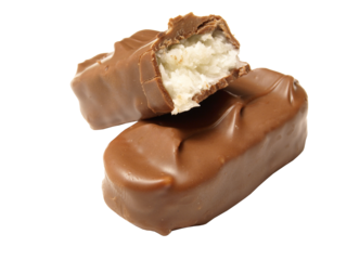 Chocolate bar on white isolated