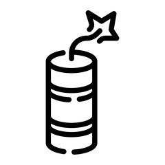 dynamite line icon