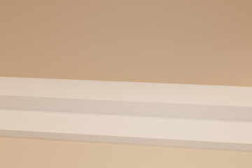 3D rendering scene with podium and abstract background. podium for cosmetic product presentation. 