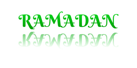 ramadan text green transparant background