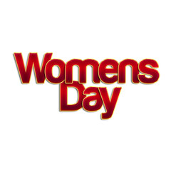 red gold text womens day design text style