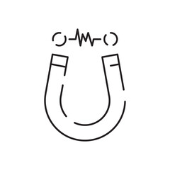 Academic disciplines physics science line icon, vector illustration education test instruments