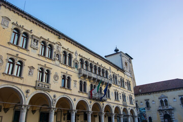 the beautiful town hall of Belluno the small town in the Dolomites