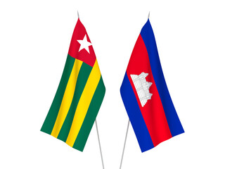 Togolese Republic and Kingdom of Cambodia flags