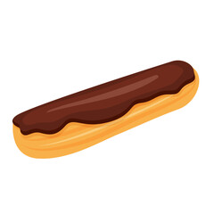 Vector cartoon set of sweet flour bakery products. Croissants. Juicy elements of delicious food for your design. Eps 10.