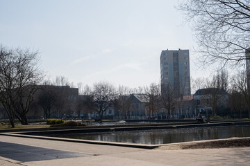Fototapeta premium Parc du Chemin de l'ïle , Nanterre (Hauts de Seine, France)