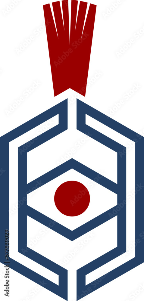 Poster line art spartan helmet with c initial