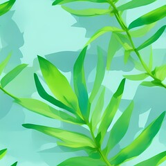 green leaves background created with generative ai
