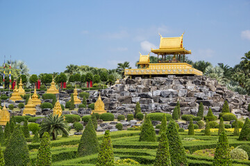 Beautiful view of Nong Nooch Tropical Park, in Pattaya, Thailand