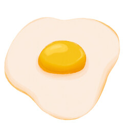 Fried Egg isolated on transparent background 