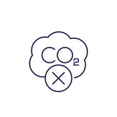 ban carbon emissions line icon
