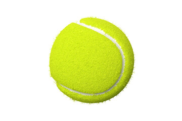 Tennis ball isolated on white background. 3D rendering.