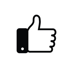 like icon sign thumb up icon sign outline black hand black