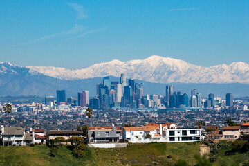 Downtown Los Angeles California Snow
