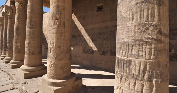 Philae temples, the temple of Hathor, Aswan, upper Egypt
