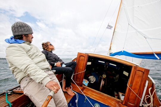 Onboard the Belouga &acirc;&euro;&oelig;Gwenva&acirc;&euro; during the &acirc;&euro;&oelig; Semaine du Golfe du Morbihan&acirc;&euro;.