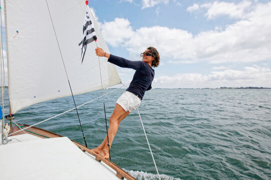 Onboard the Belouga &acirc;&euro;&oelig;Gwenva&acirc;&euro; during the &acirc;&euro;&oelig; Semaine du Golfe du Morbihan&acirc;&euro;.